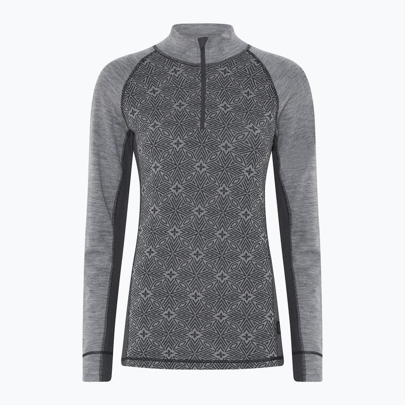 Кофта термоактивна жіноча Dovre Wool Organic Half Zip grey 5