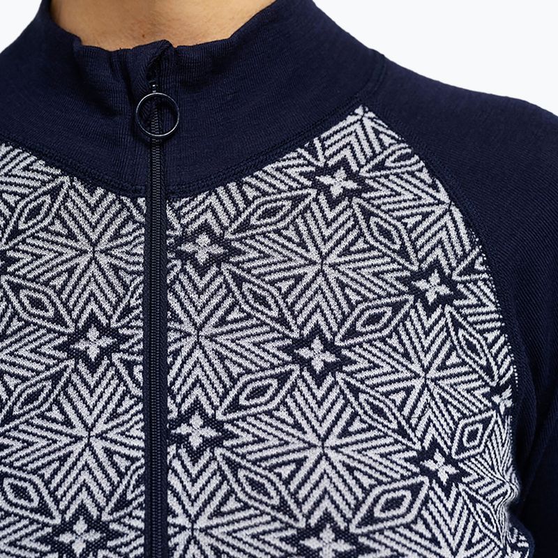 Кофта термоактивна жіноча Dovre Wool Organic Half Zip navy 4