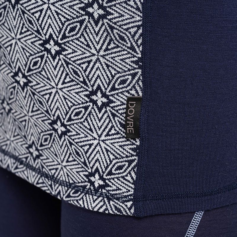 Кофта термоактивна жіноча Dovre Wool Organic Half Zip navy 5