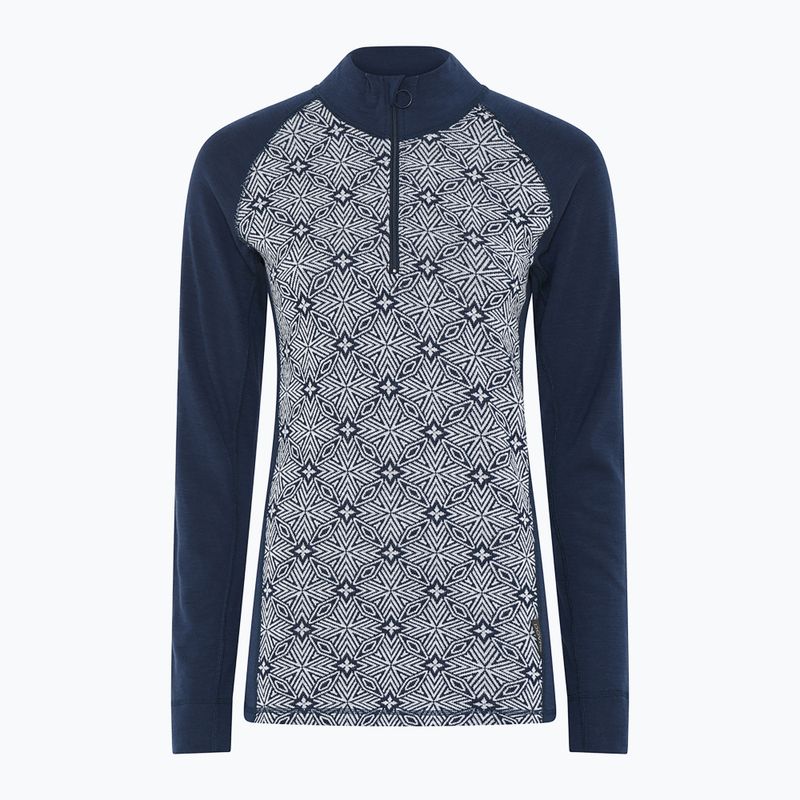 Кофта термоактивна жіноча Dovre Wool Organic Half Zip navy 6