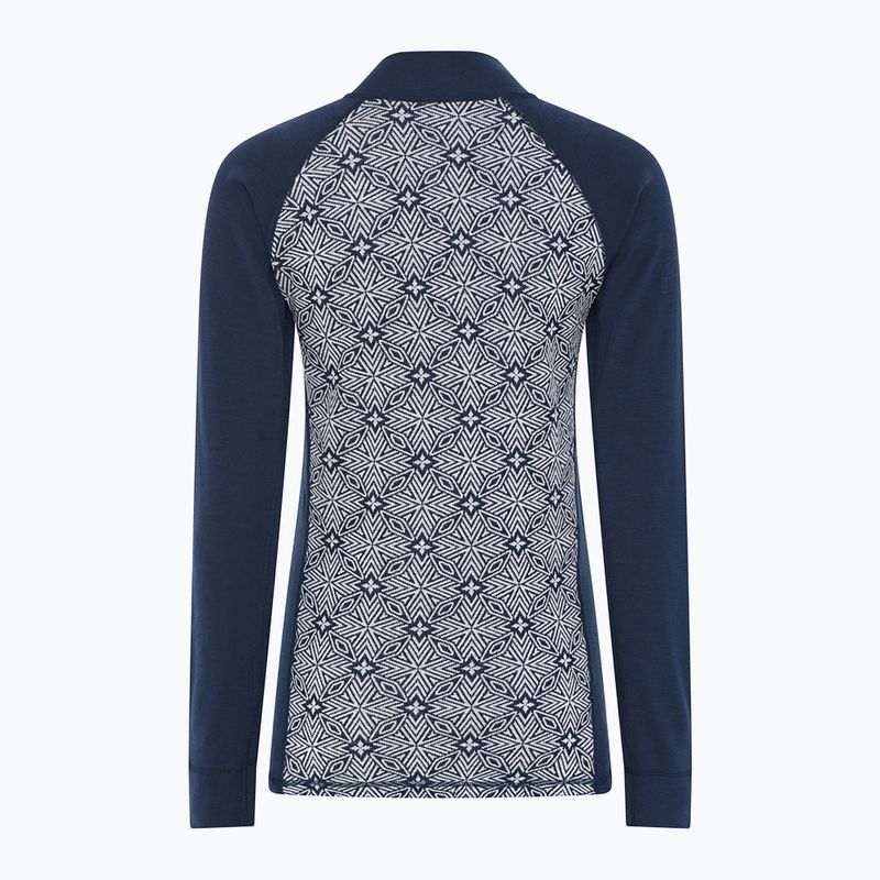 Кофта термоактивна жіноча Dovre Wool Organic Half Zip navy 7