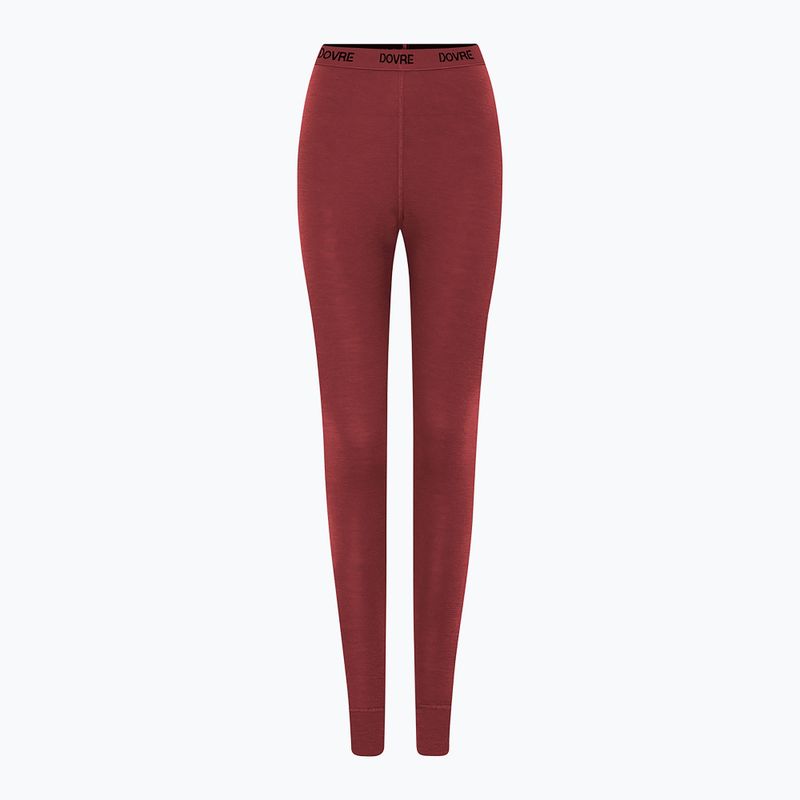 Штани термоактивні жіночі Dovre Wool Pants burgundy 2
