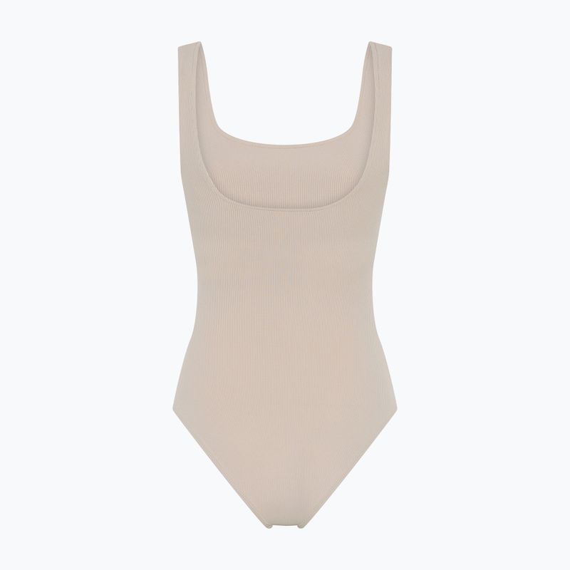 Боді для тренувань жіноче Girlfriend Collective Penny Square Neck cream 8