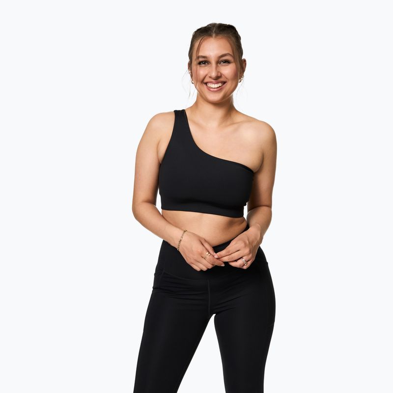Бюстгальтер для тренувань Girlfriend Collective Bianca One Shoulder black