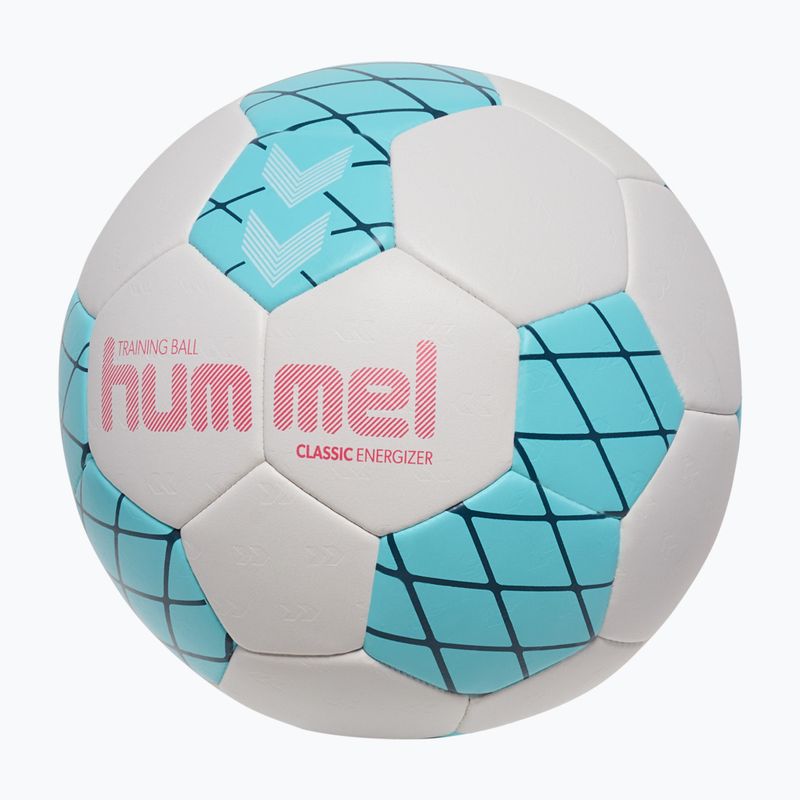 М'яч гандбольний Hummel Classic Energizer off white/light blue/marine size 2 2