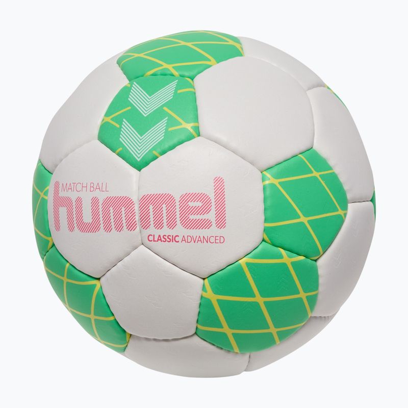 М'яч гандбольний Hummel Classic Advanced HB off white/green/yellow size 2 2