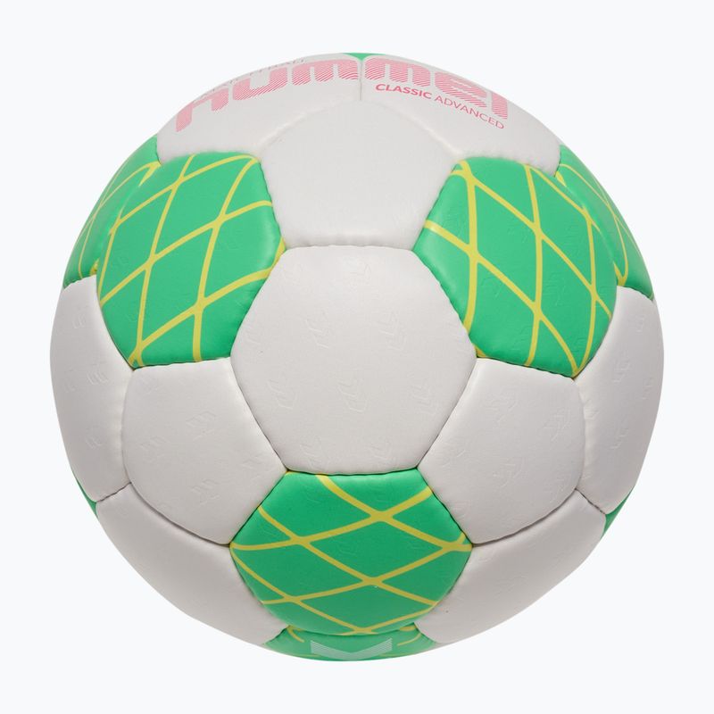 М'яч гандбольний Hummel Classic Advanced HB off white/green/yellow size 2 3