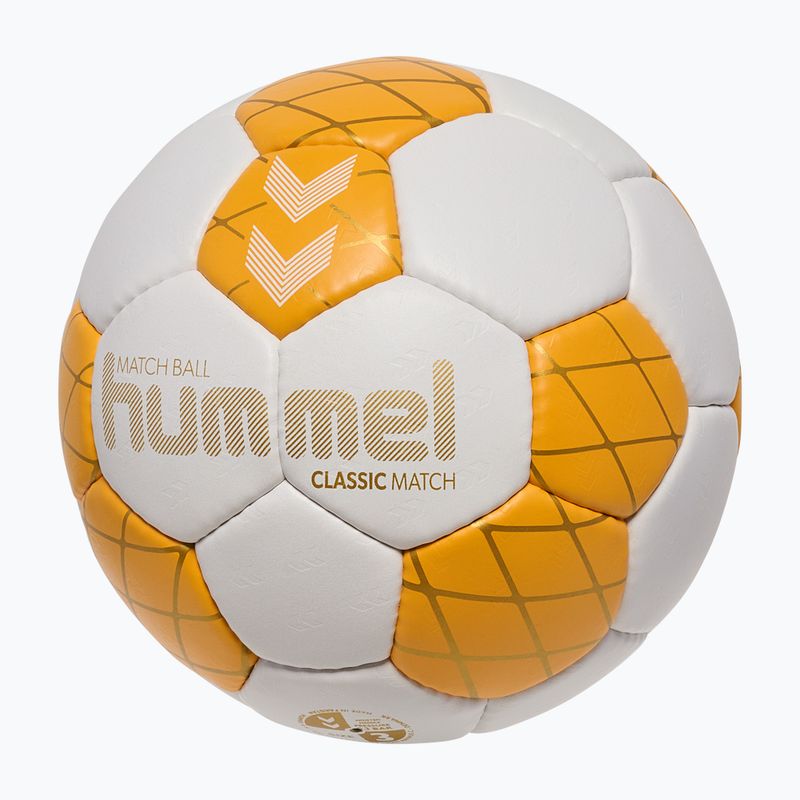 М'яч гандбольний Hummel Classic Match HB off white/orange/gold size 3 2