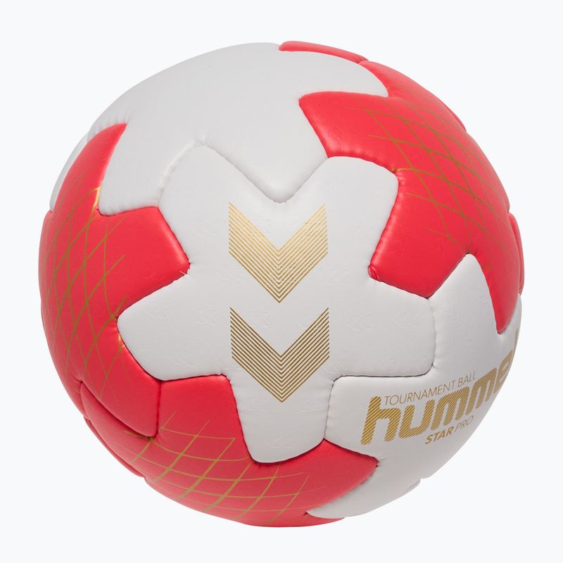 М'яч гандбольний Hummel Star Pro HB off white/red/gold size 3 2