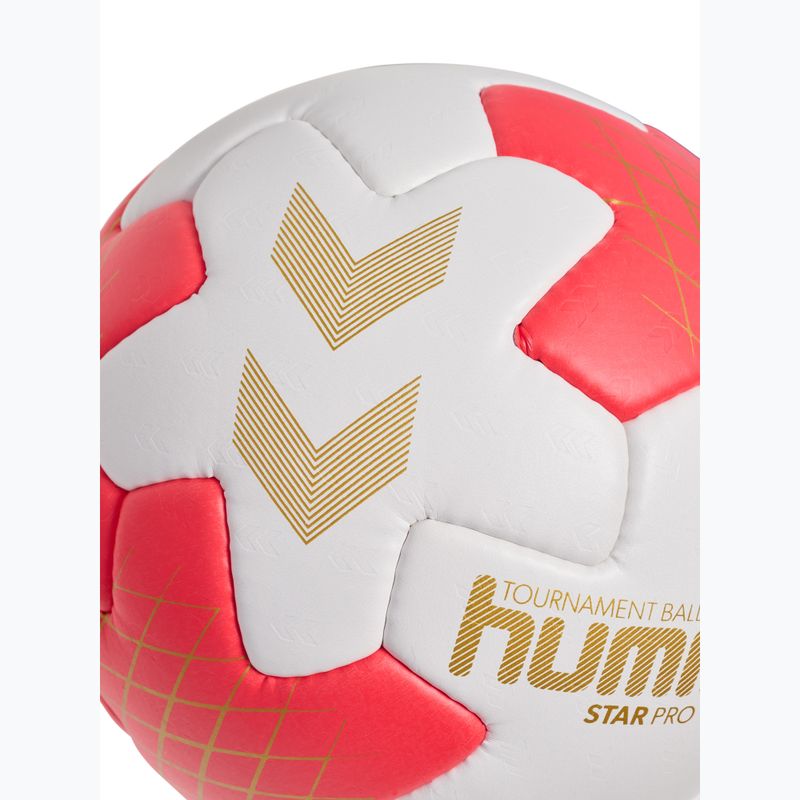 М'яч гандбольний Hummel Star Pro HB off white/red/gold size 3 4