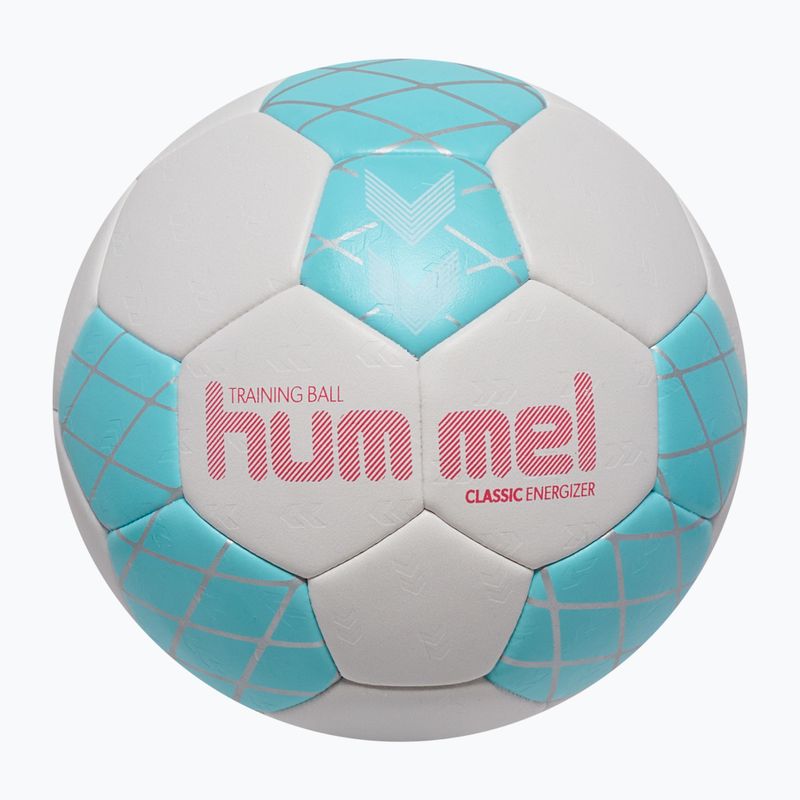 М'яч гандбольний Hummel Classic Energizer off white/light blue/marine size 0