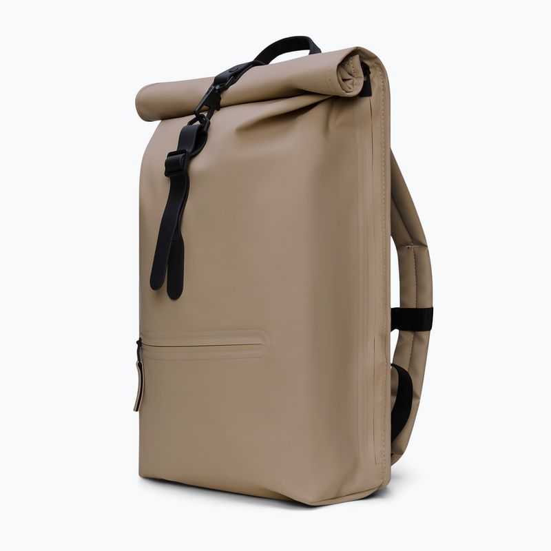 Рюкзак міський Rains Rucksack Rolltop Beige 2