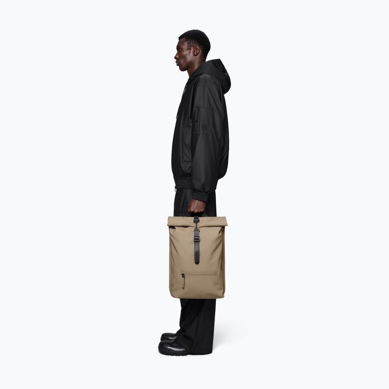 Рюкзак міський Rains Rucksack Rolltop Beige 5