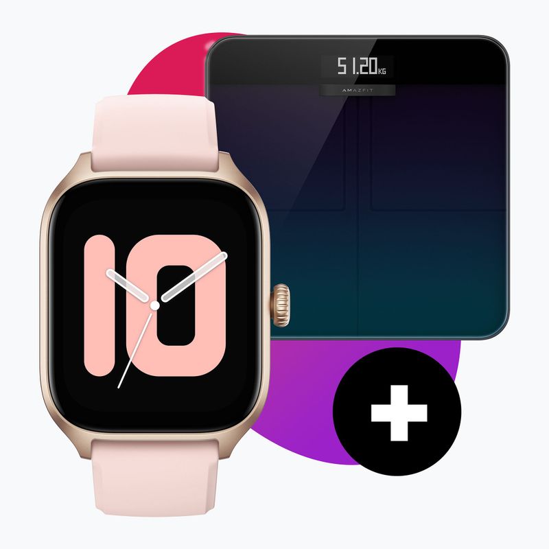 Годинник Amazfit GTS 4 + Waga rosebud pink W2168EU3N