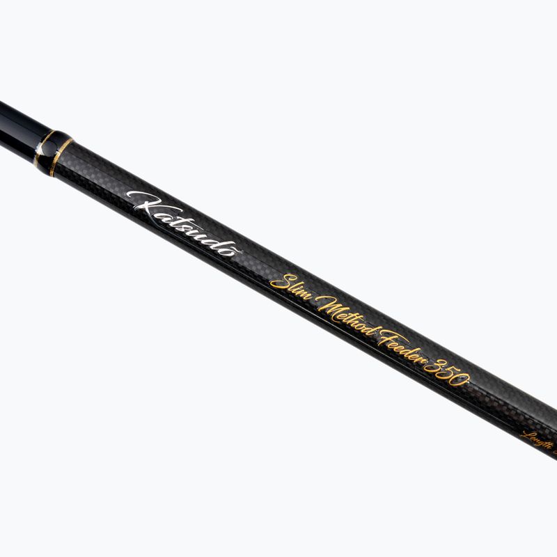 Вудка фідерна Mikado Katsudo Slim Method Feeder C.W. Up To 90G 3 sec чорна WAA681-350 2
