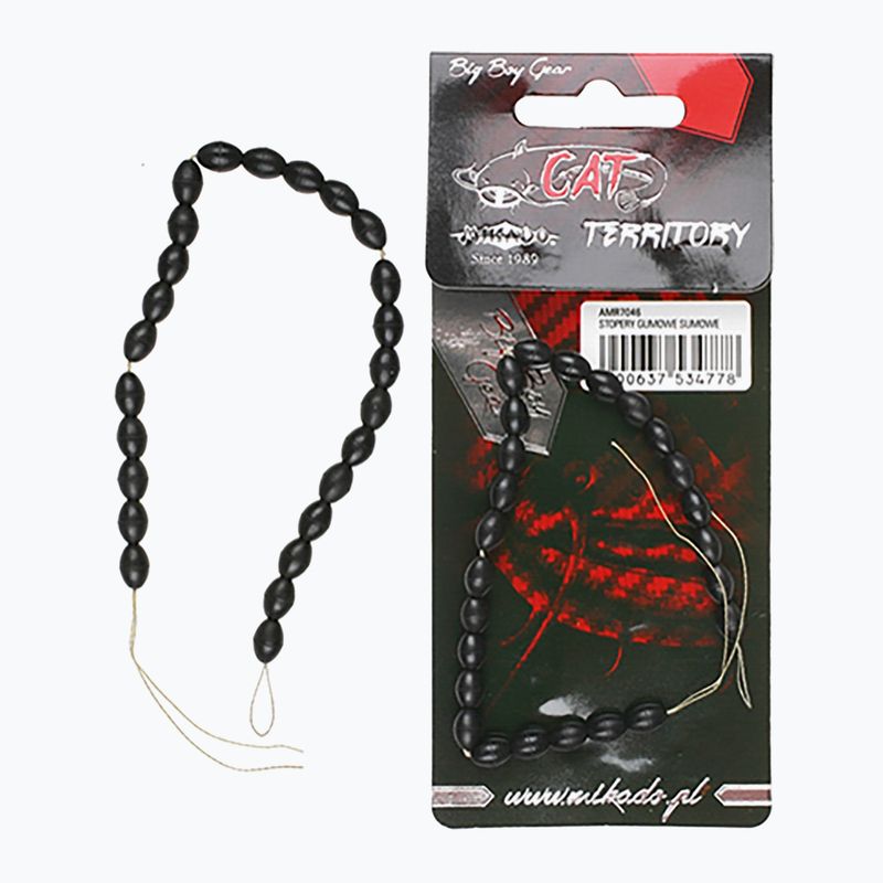 Стопери гумові Mikado Cat Territory чорні AMR7046
