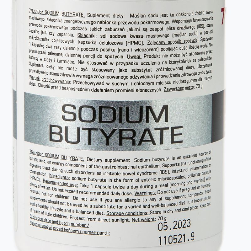 Sodium Butyrate 580мг 7Nutrition підтримка кишечника 100 капсул 7Nu000416 3