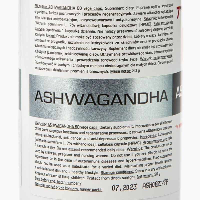 Ашваганда 7% 7Nutrition ефективність 60 капсул 7Nu000458 2