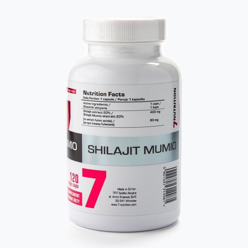 Shilajit Mumio 7Nutrition імунна система 400мг 120 капсул 7Nu000456 3