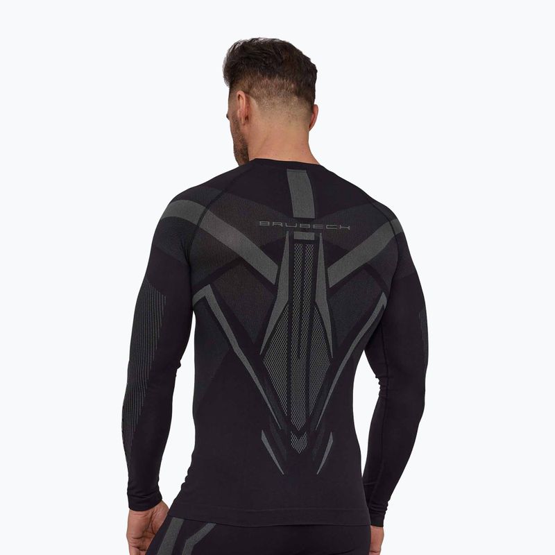 Кофта термоактивна чоловіча Brubeck Dry black/graphite 2