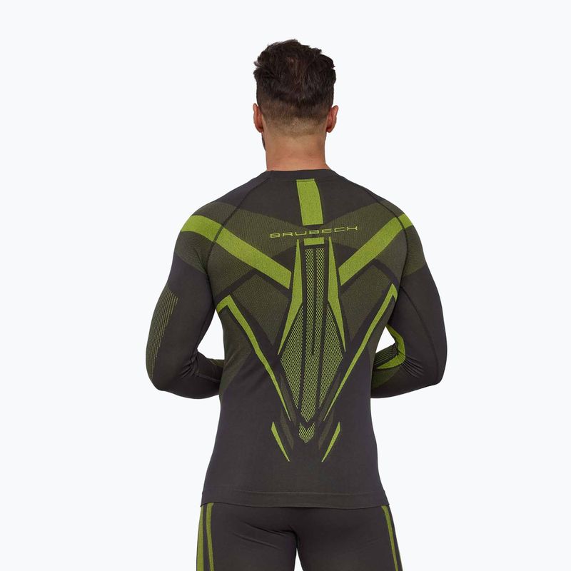 Кофта термоактивна чоловіча Brubeck Dry graphite/lime 2