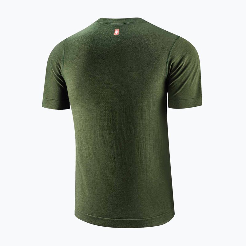 Футболка термічна чоловіча Brubeck Outdoor Wool Pro dark green 4