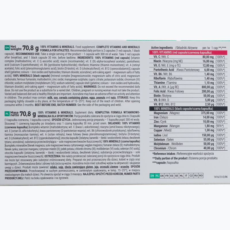 100% Vitamins & Minerals Trec комплекс вітамінів та мінералів 60 капсул TRE/611 2