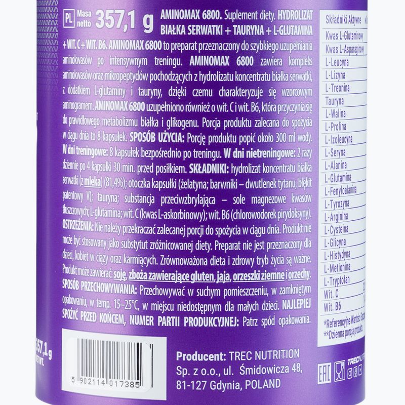 Amino Max Trec 6800 амінокислоти 320 капсул TRE/021 2