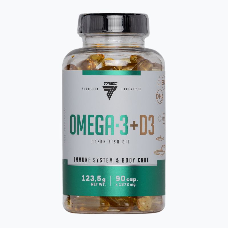 Omega 3 + D3 Trec жирні кислоти 90 капсул TRE/930