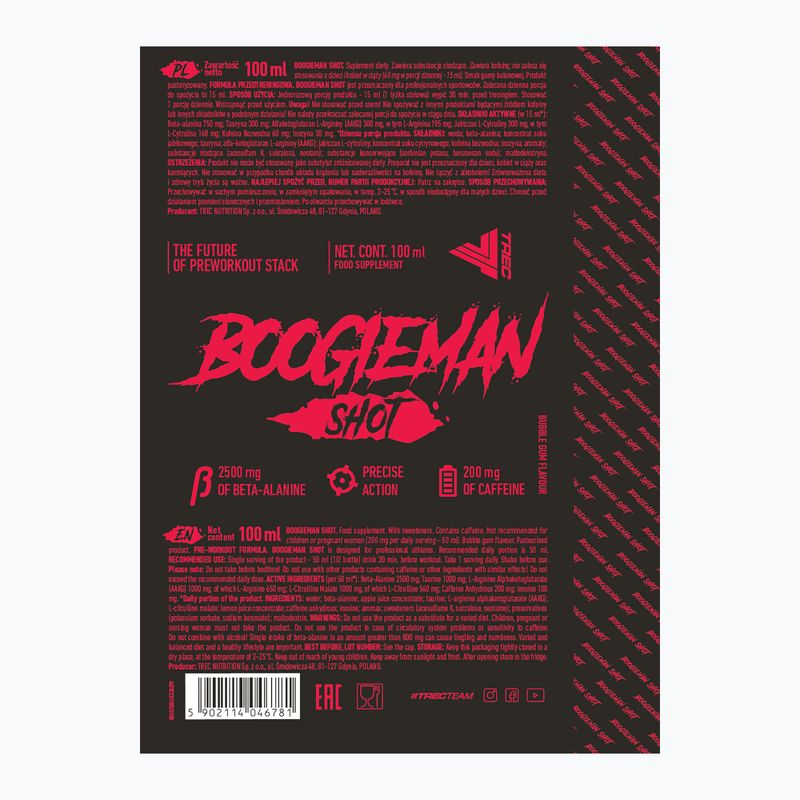 Коктейль перед тренуванням Trec Boogieman 100 ml bubble gum 2
