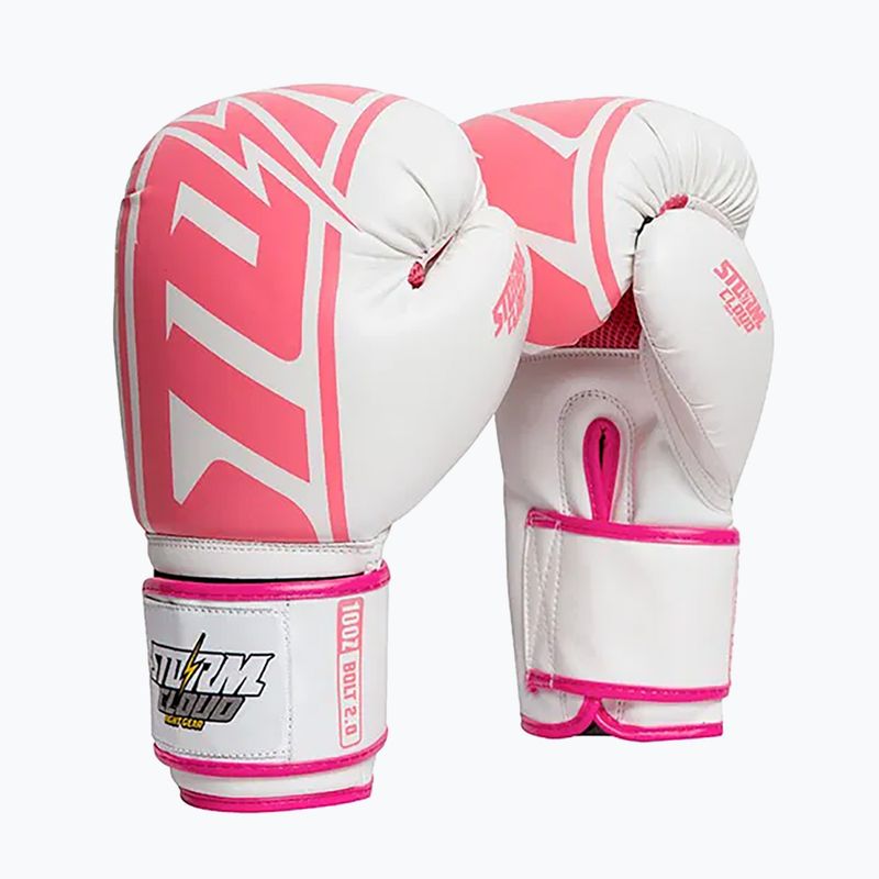 Рукавиці боксерські StormCloud Bolt 2.0 white/pink 2