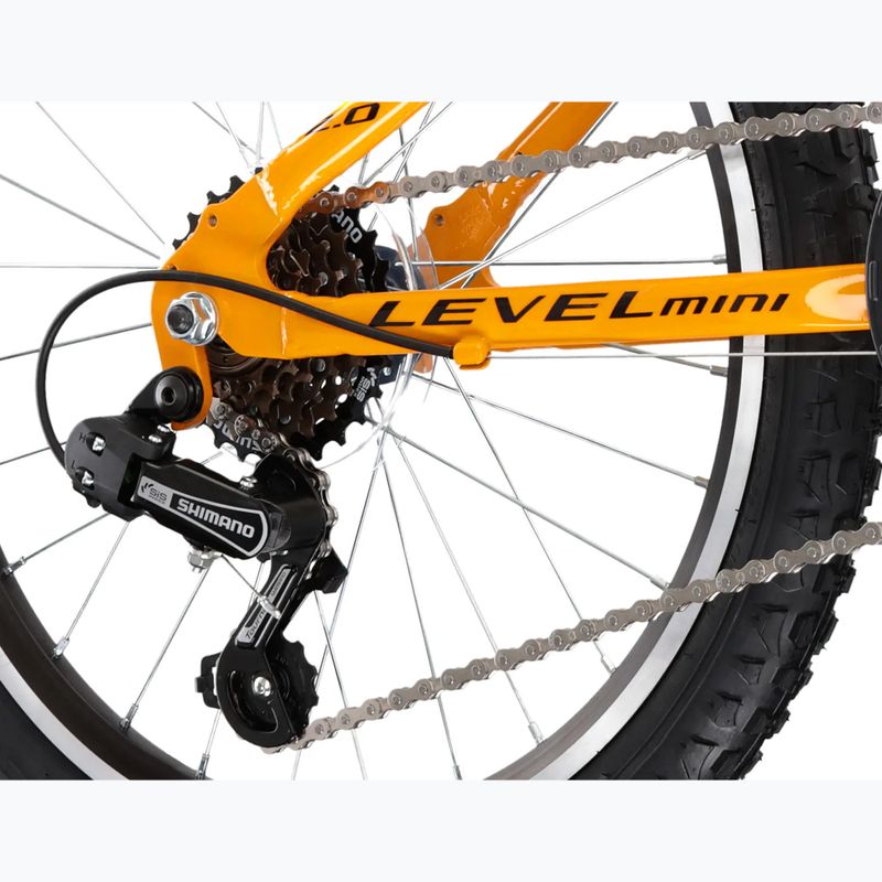 Велосипед дитячий KROSS Level Mini 2.0 жовтий/чорний/глянцевий 7