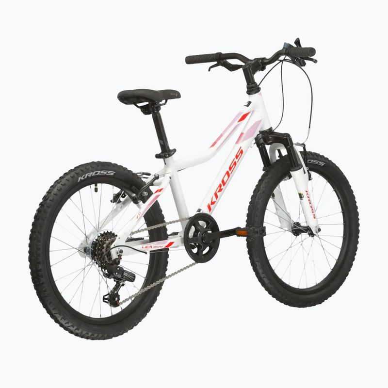 Велосипед дитячий KROSS Lea Mini 2.0 білий/червоний/глянцевий 3