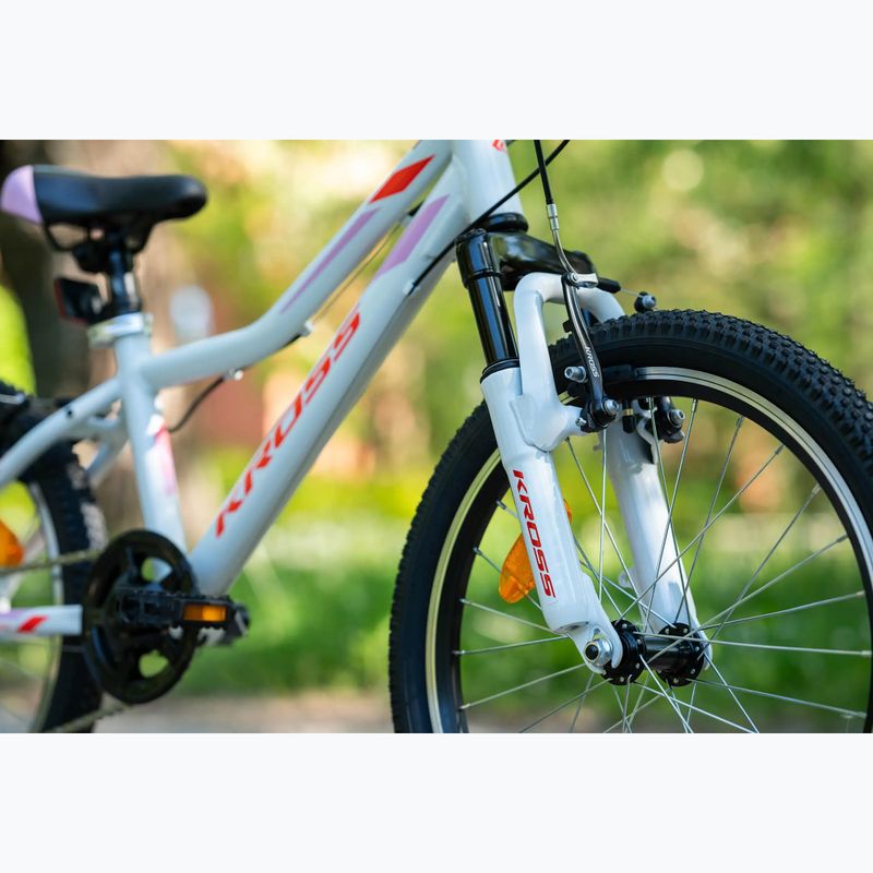 Велосипед дитячий KROSS Lea Mini 2.0 білий/червоний/глянцевий 13