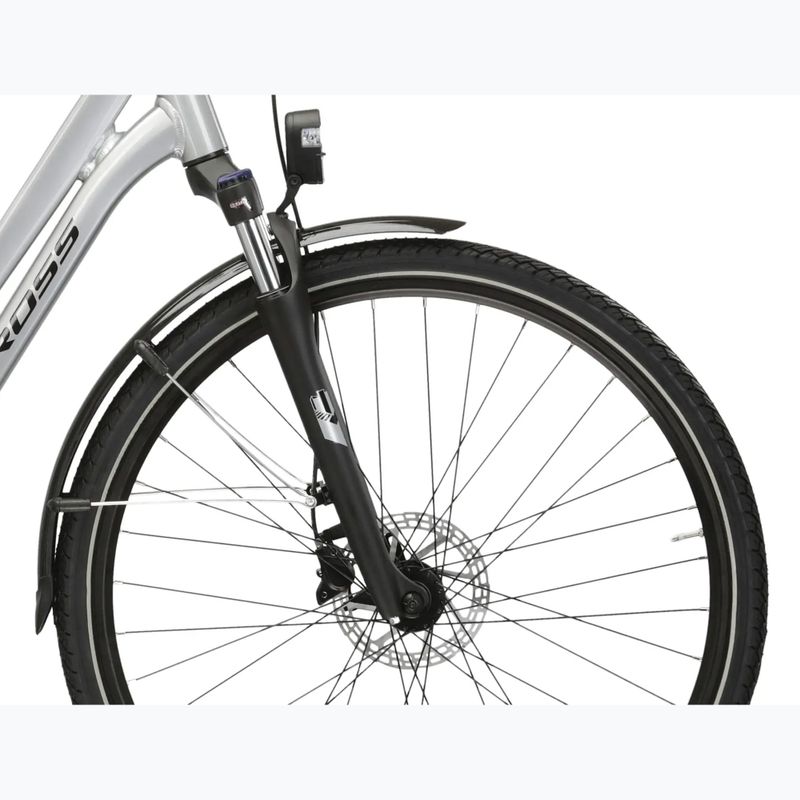 Велосипед електричний KROSS Sentio Hybrid 2.0 el. 504 Wh срібний/чорний/глянцевий 6