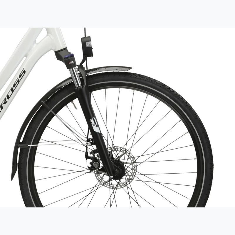 Велосипед електричний KROSS Sentio Hybrid 1.0 el. 504 Wh перлинний/чорний/глянцевий 7