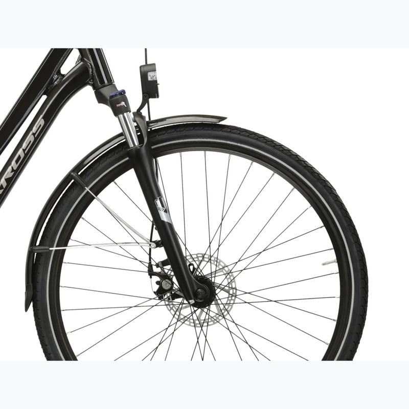 Велосипед електричний KROSS Sentio Hybrid 1.0 el. 504 Wh чорний/срібний/глянцевий 7