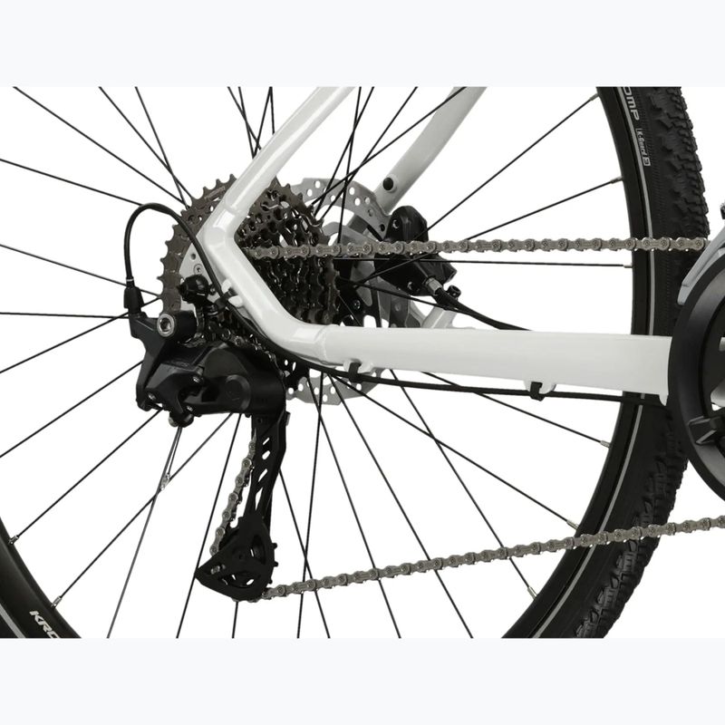 Велосипед кросовий жіночий KROSS Evado 7.0 W білий/бірюзовий/глянець 8