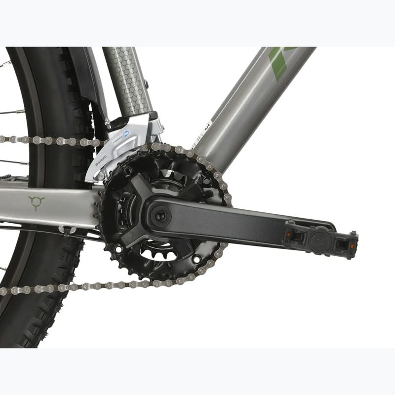 Велосипед гірський KROSS Hexagon 4.0 EQ 29" срібний/зелений/глянець 10