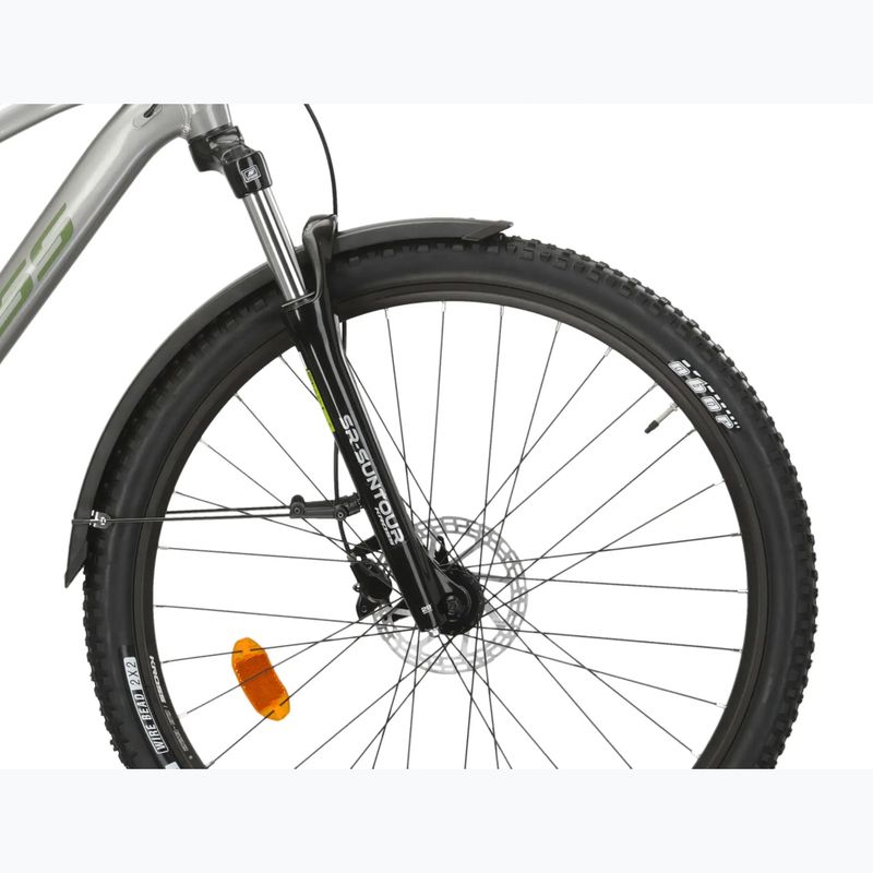 Велосипед гірський KROSS Hexagon 4.0 EQ 27,5" срібний/зелений/глянець 6