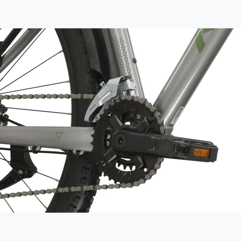 Велосипед гірський KROSS Hexagon 4.0 EQ 27,5" срібний/зелений/глянець 9