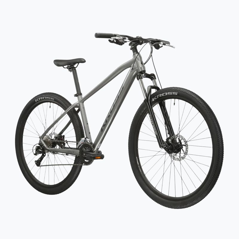 Велосипед гірський KROSS Hexagon 3.0 27,5" 2024 сірий/синій/глянець 2