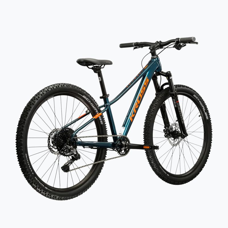 Велосипед підлітковий KROSS Level Jr 5.0 бірюзовий/помаранчевий/глянець 3