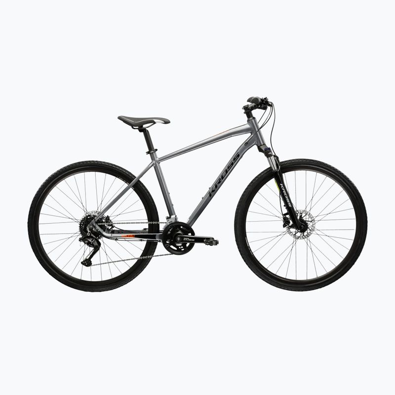 Велосипед кросовий KROSS Evado 5.0 сірий/чорний/глянець