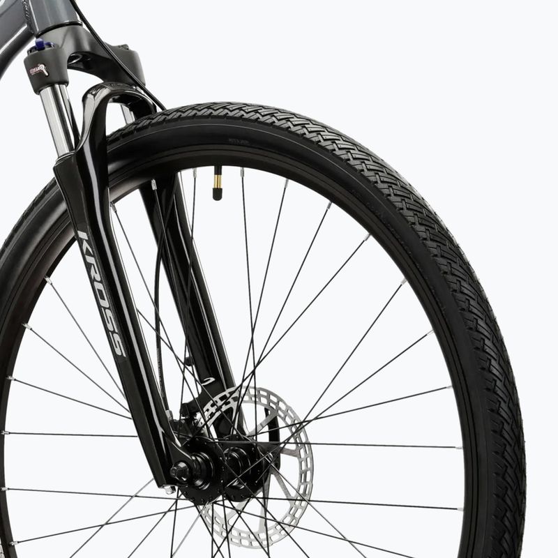 Велосипед кросовий KROSS Evado 5.0 сірий/чорний/глянець 5