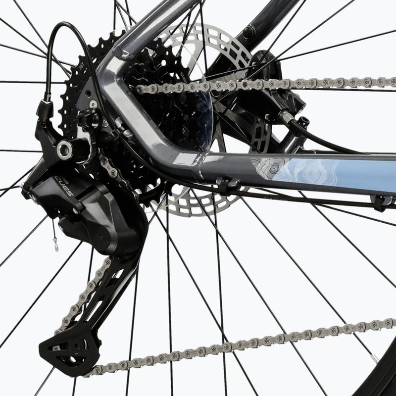 Велосипед кросовий жіночий KROSS Evado 5.0 W сірий/блакитний/глянець 8