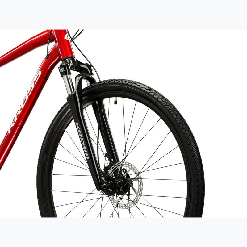 Велосипед кросовий KROSS Evado 4.0 бордовий/білий 5