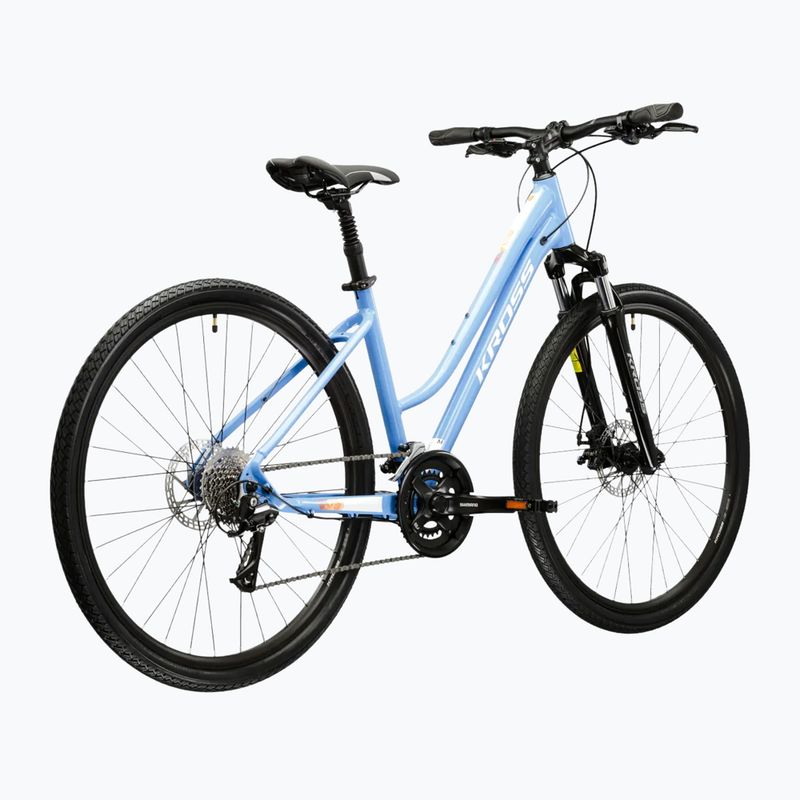 Велосипед кросовий жіночий KROSS Evado 3.0 W блакитний/білий/глянець 3