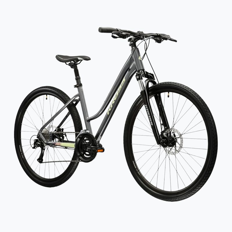 Велосипед кросовий жіночий KROSS Evado 3.0 W сірий/зелений 2
