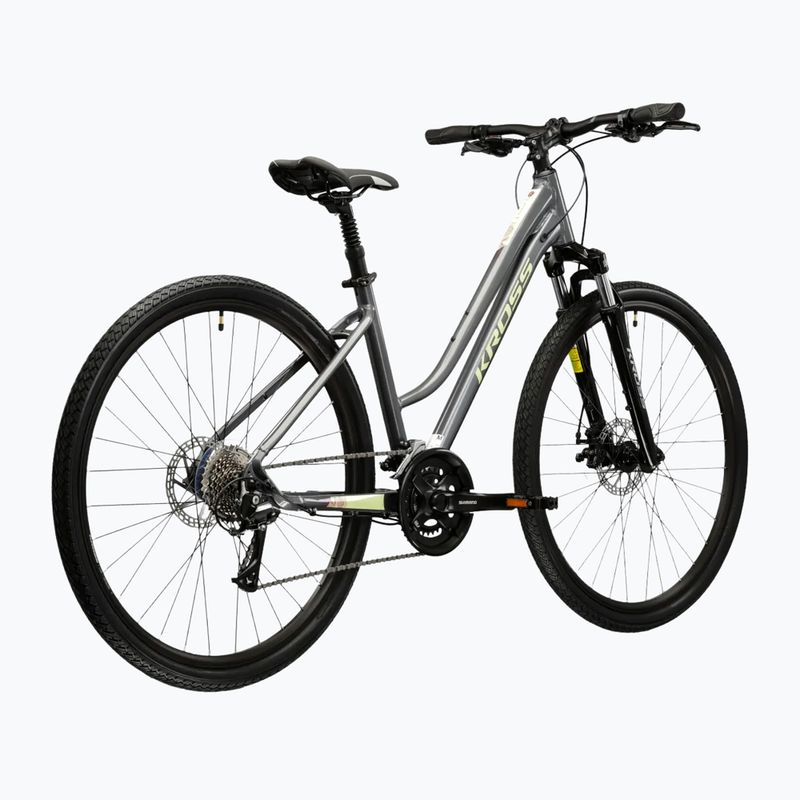Велосипед кросовий жіночий KROSS Evado 3.0 W сірий/зелений 3